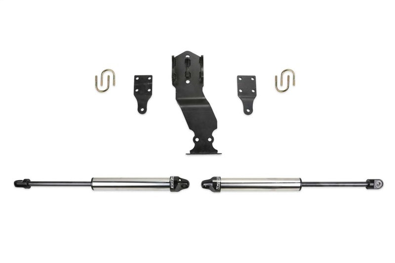 Fabtech 17-21 Ford F250/F350 4WD Dual Steering Stabilizer System w/DL 2.25 Shocks