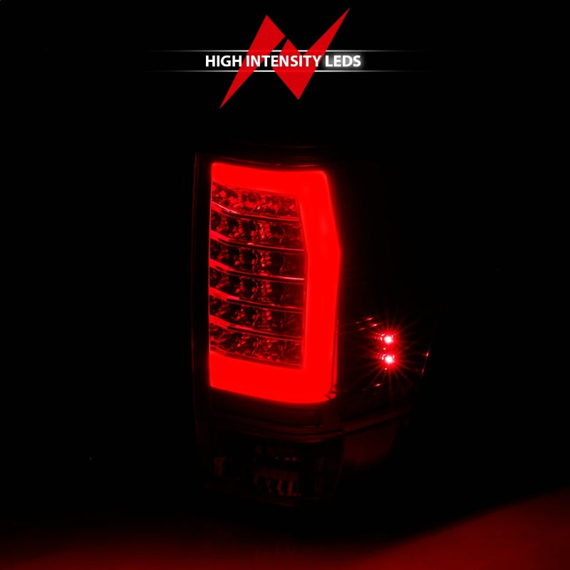 ANZO 04-15 Nissan Titan Full LED Taillights Chrome Housing Red/Clear Lens