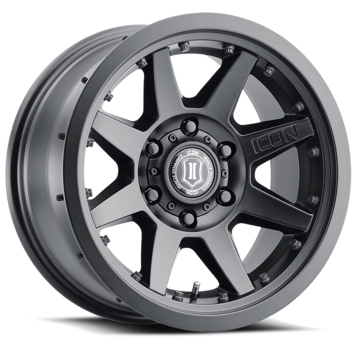 ICON Rebound Pro 17x8.5 5x4.5 0mm Offset 4.75in BS 71.5mm Bore Satin Black Wheel