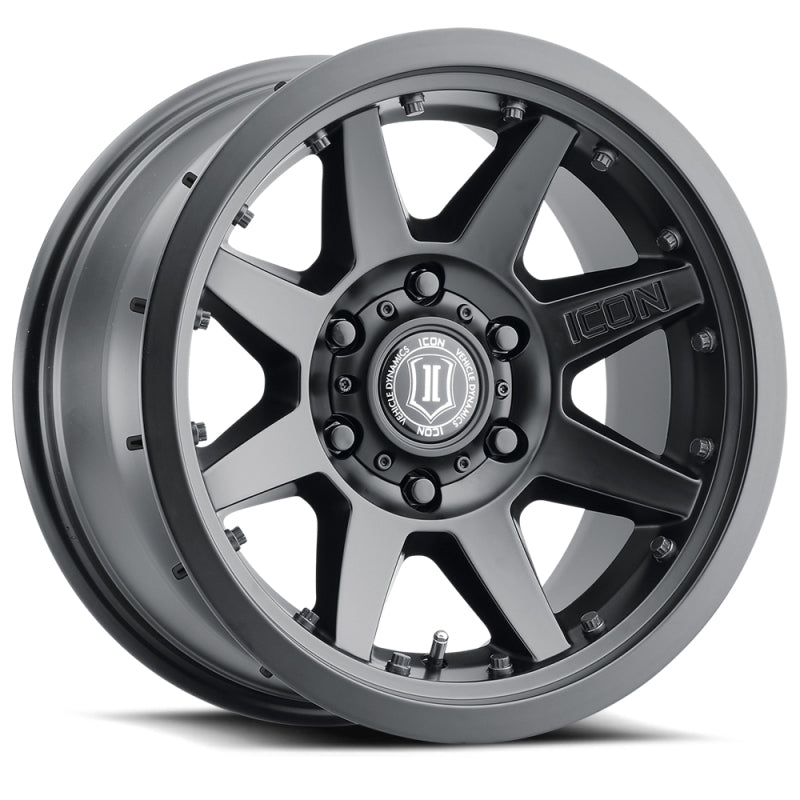 ICON Rebound Pro 17x8.5 6x5.5 25mm Offset 5.75in BS 93.1mm Bore Satin Black Wheel