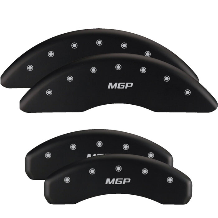 MGP Front set 2 Caliper Covers Engraved Front MGP Red finish silver ch