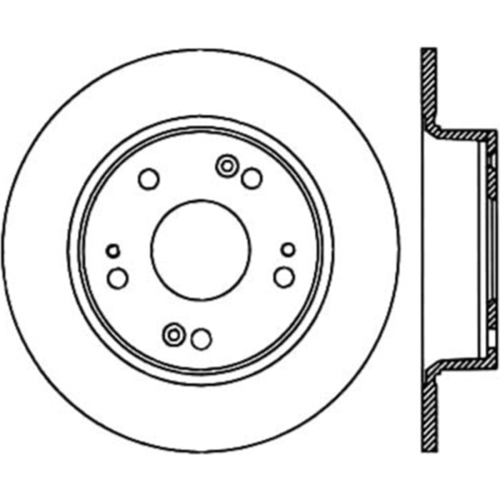 Stoptech 08-10 Honda Accord EX/EX-L/LX/LX-P/LX+ Rear Perf CRYO Rotor