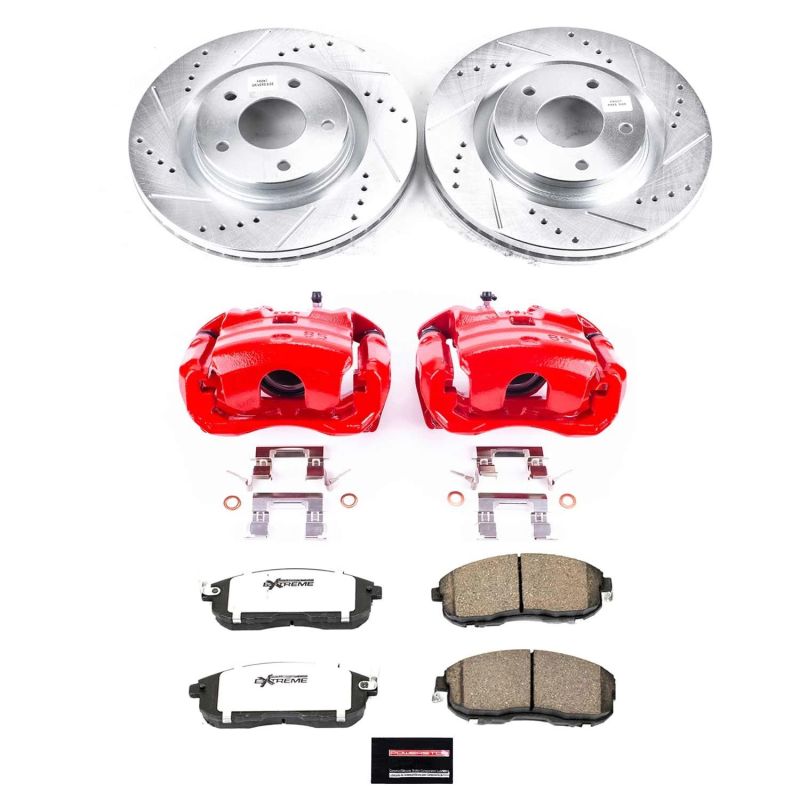 Power Stop 2019 Nissan Sentra Front Z26 Street Warrior Brake Kit w/Calipers