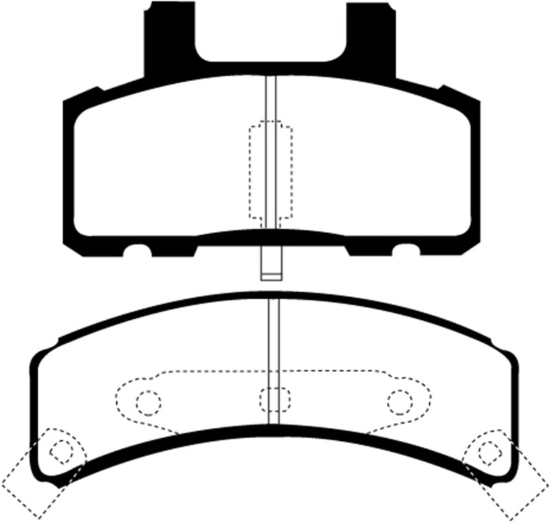 EBC 97-99 Cadillac Deville 4.6 (Rear Drums) Redstuff Front Brake Pads