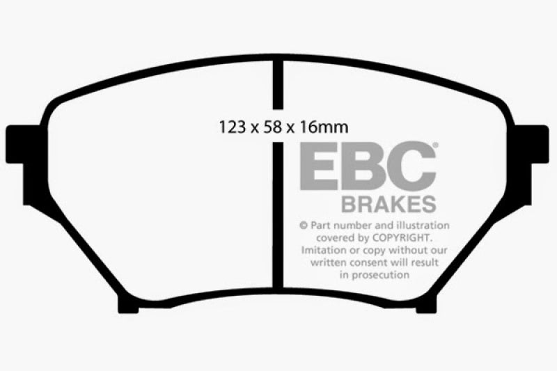 EBC 01-03 Mazda Miata MX5 1.8 (Sports Suspension) Ultimax2 Front Brake Pads