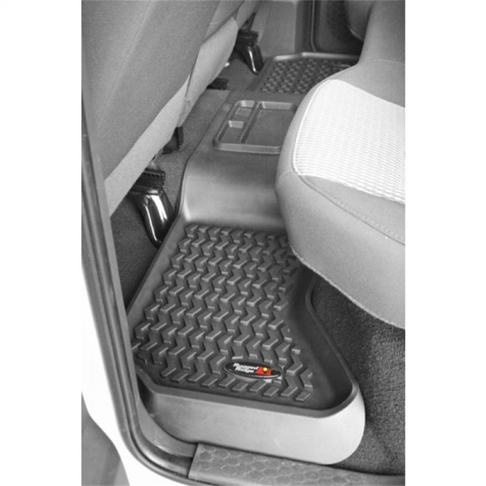 Rugged Ridge Floor Liner Rear Black 2002-2018 Dodge Ram 1500 Quad Cab