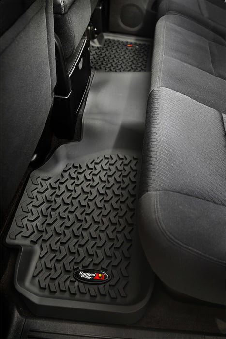 Rugged Ridge Floor Liner Rear Black 2007-2013 Chevrolet / GMC Silverado / Sierra 1500 Extended Cab