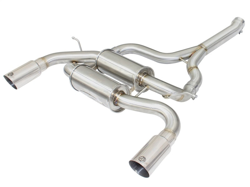 aFe MACHForce XP SS-304 Polish Tip 2.5in Dia Axle Back Exhaust 12-15 BMW 335i (F30) 3.0L (t)