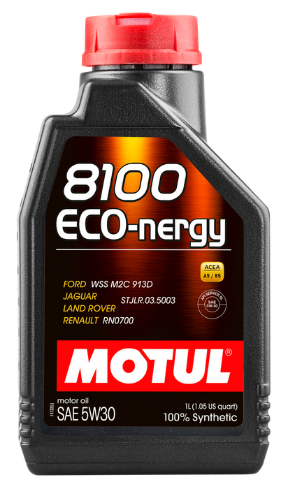 Motul 1L Synthetic Engine Oil 8100 5W30 ECO-NERGY - Ford 913C