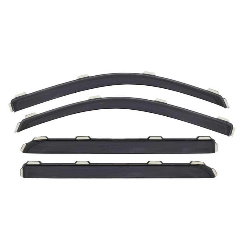 AVS 15-18 Chevy Colorado Crew Cab Ventvisor In-Channel Front & Rear Window Deflectors 4pc - Smoke