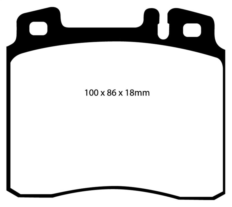 EBC 98-99 Mercedes-Benz CL500 5.0 Redstuff Front Brake Pads