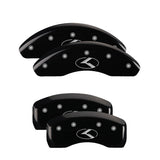 MGP 4 Caliper Covers Engraved Front & Rear MGP Yellow Finish Black Char 2017 Honda Civic