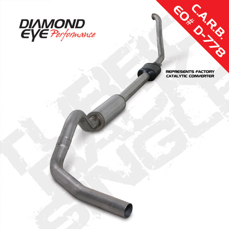 Diamond Eye KIT 4in TB SGL SS: 94-97 FORD 7.3L F250/F350 PWRSTROKE NFS W/ CARB EQUIV STDS