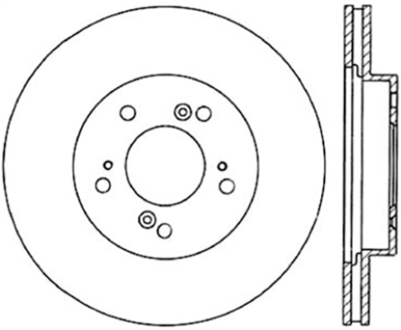 StopTech 97-01 Acura Integra Cryo Slotted Front Left Sport Brake Rotor