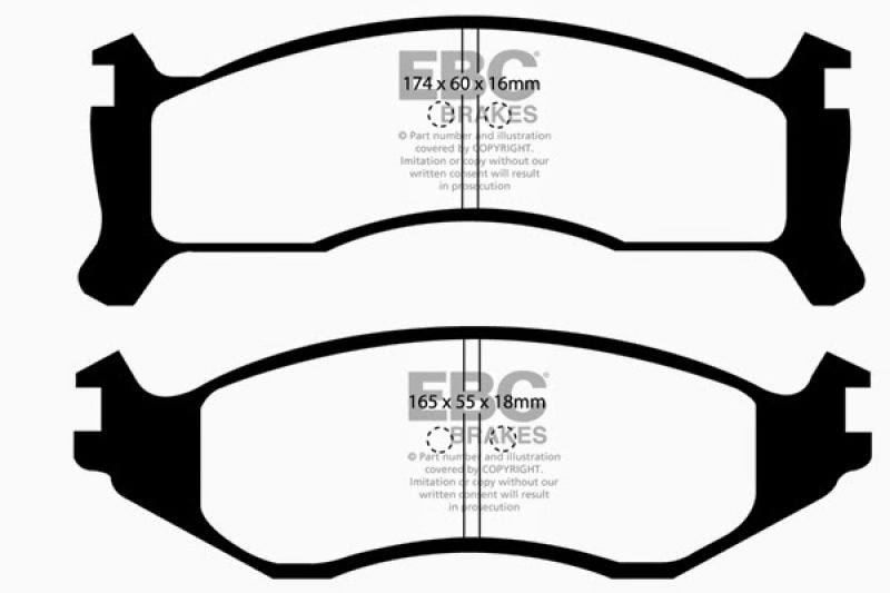 EBC 91-93 Chrysler Fifth Avenue 3.8 Yellowstuff Front Brake Pads