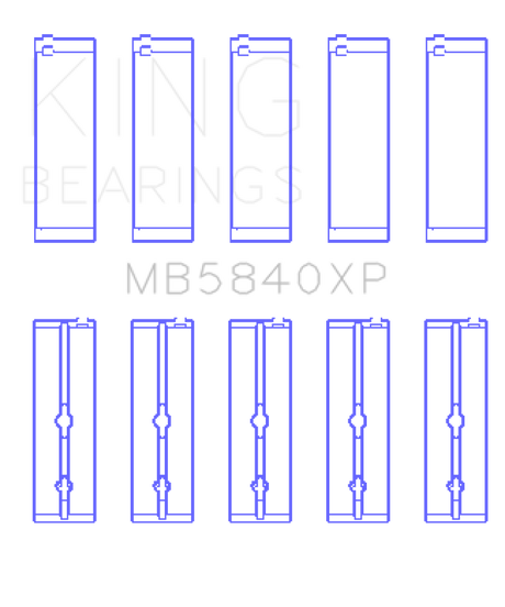 King Engine Bearings Chrysler/Dodge Gen 3 Hemi 5.7L/6.1L/6.4L Crankshaft Main Bearing Set (Set of 5)