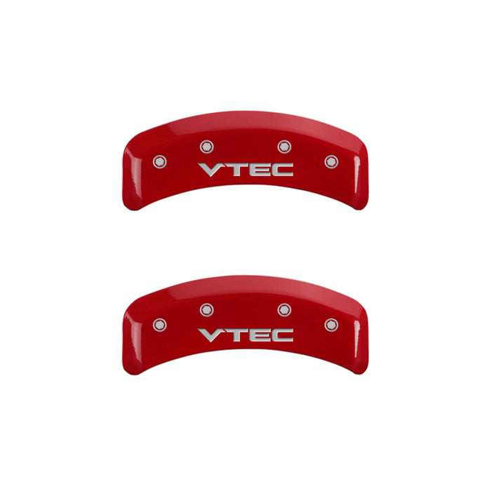 MGP 4 Caliper Covers Engraved Front & Rear Vtech Red finish silver ch