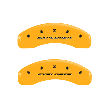 MGP 4 Caliper Covers Engraved Front & Rear Edge Black finish silver ch