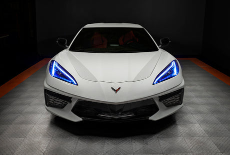 Oracle 20-21 Chevy Corvette C8 RGB+A Headlight DRL Kit - ColorSHIFT w/ Simple Cntrl