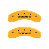 MGP 4 Caliper Covers Engraved F & R Broken D/Dodge Yellow Finish Black Char 2007 Dodge Durango