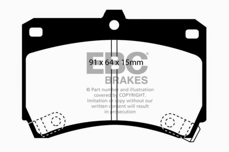 EBC 94-97 Ford Aspire 1.3 manual Redstuff Front Brake Pads