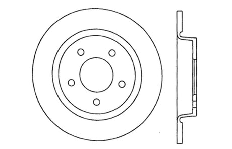 StopTech 04-10 Mazda3 Slotted & Drilled Left Rear Rotor
