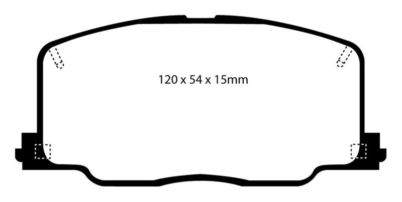 EBC 90-91 Lexus ES250 2.5 Redstuff Front Brake Pads