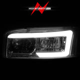 ANZO 99-17 GMC Sierra/Denali Headlights Chrome Amber (w/C Light Bars)
