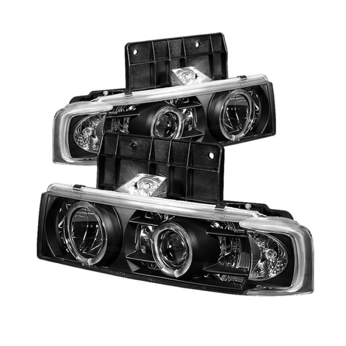 Spyder Chevy Astro 95-05/GMC Safari 95-05 Projector Headlights LED Halo Black PRO-YD-CA95-HL-BK