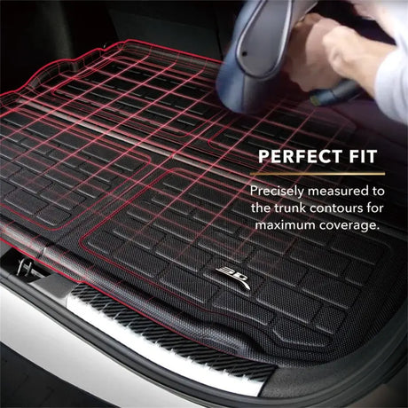 3D MAXpider 16-20 Tesla Model X Behind 3rd Row Kagu Cargo Liner - Black 3D MAXpider