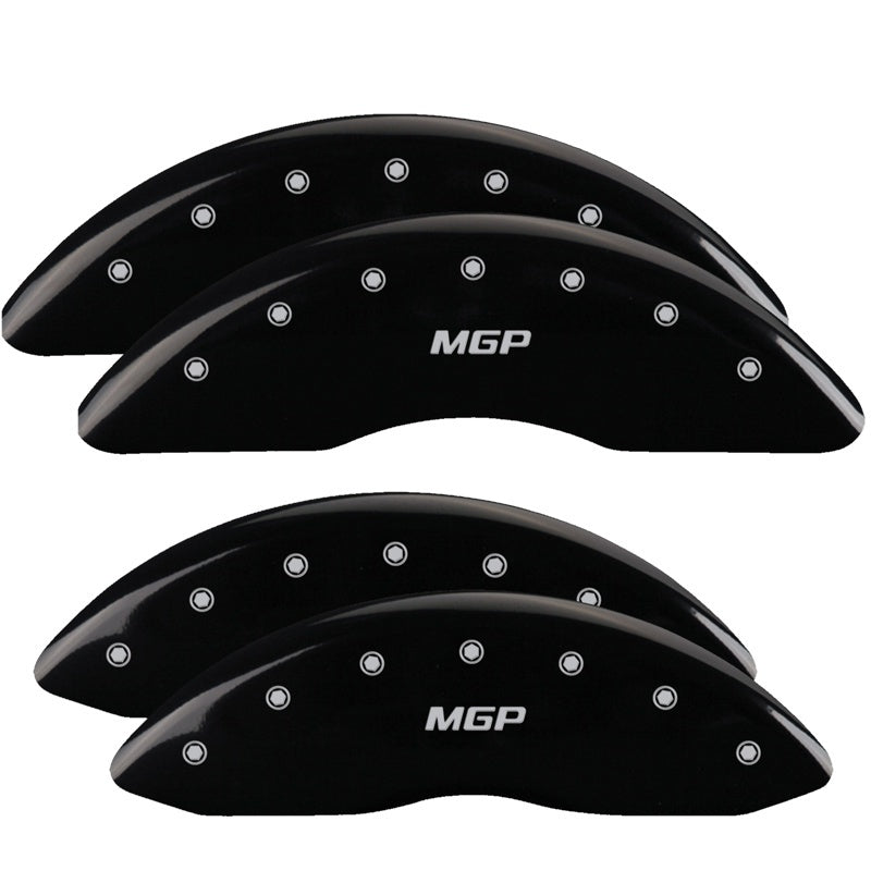 MGP 4 Caliper Covers Engraved Front & Rear MGP Black finish silver ch