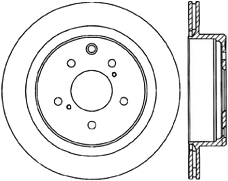 StopTech Power Slot 6/89-96 Nissan 300ZX Slotted & Drilled Left Rear Rotor