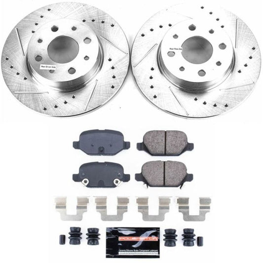 Power Stop 13-18 Fiat 500 Rear Z23 Evolution Sport Brake Kit