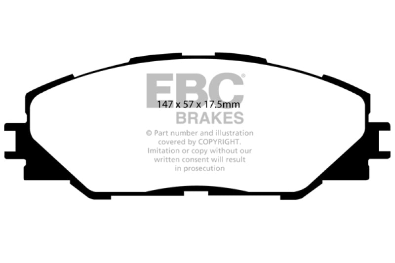 EBC 09-10 Pontiac Vibe 2.4 2WD Yellowstuff Front Brake Pads