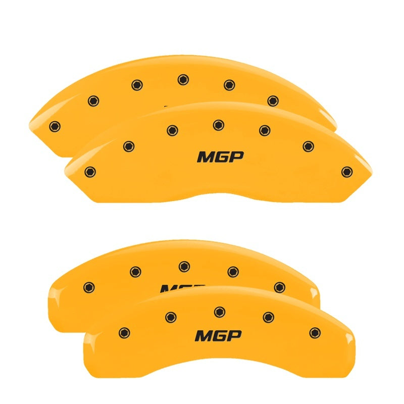 MGP 4 Caliper Covers Engraved F & R Crossfire Yellow Finish Black Char 2004 Chrysler Crossfire