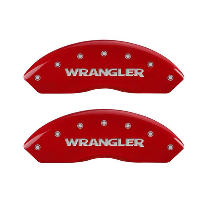 MGP 4 Caliper Covers Engraved Front & Rear Hemi Red finish silver ch