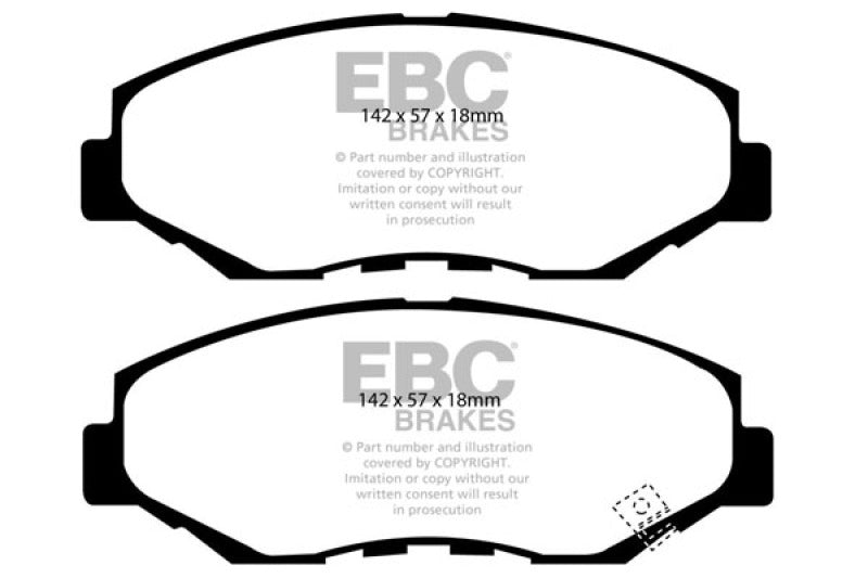 EBC 13-15 Acura ILX 1.5 Hybrid Redstuff Front Brake Pads