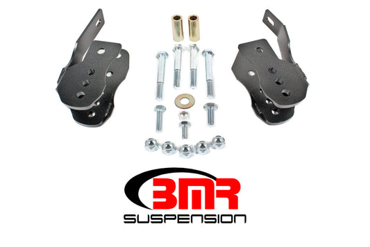 BMR 05-14 S197 Mustang Bolt-On Control Arm Relocation Brackets - Black Hammertone