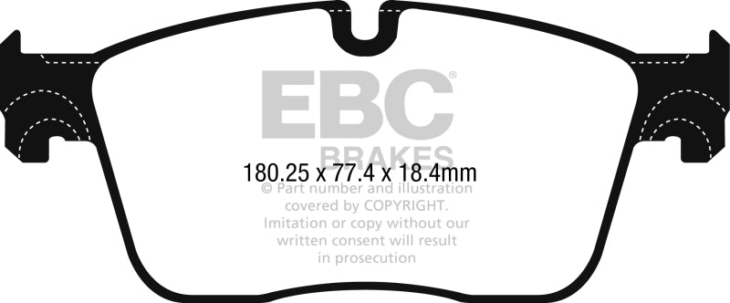 EBC 2017+ Jaguar F-Pace Ultimax2 Front Brake Pads (Use w/ 13.8in Rotors)