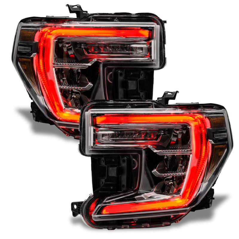 Oracle 19-21 GMC Sierra 1500 RGB+W Headlight DRL Upgrade Kit - ColorSHIFT w/o Cntrl