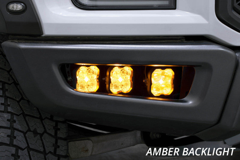 Diode Dynamics 17-20 Ford Raptor SS3 LED Fog Light Kit - White Pro