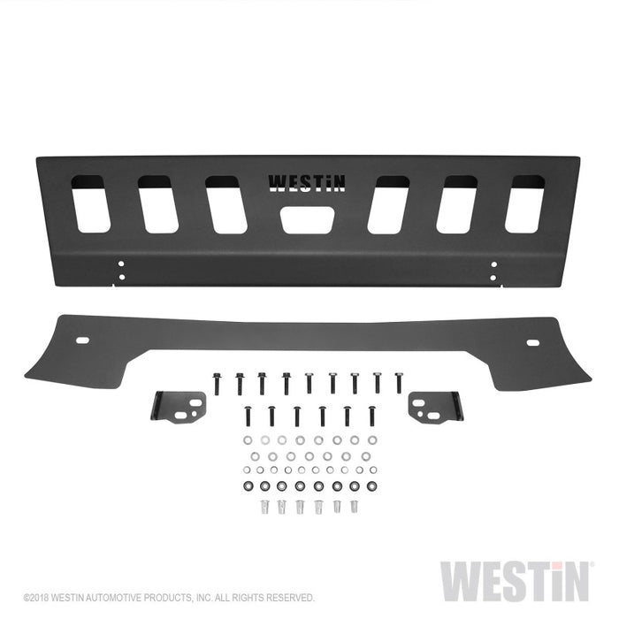 Westin 18-19 Jeep Wrangler JL Front Bumper Skid Plate - Textured Black