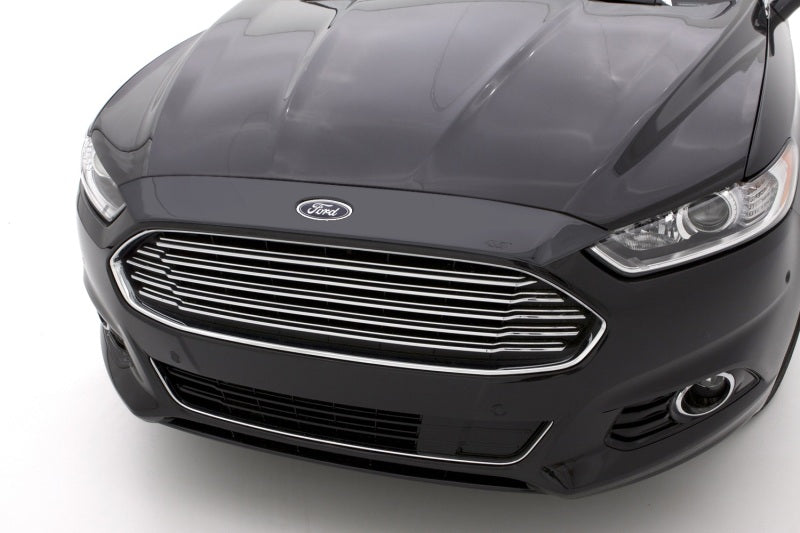 AVS 13-16 Ford Fusion (Grille Fascia Mount) Aeroskin Low Profile Acrylic Hood Shield - Smoke