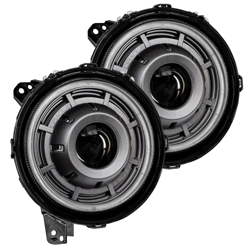 Oracle Jeep Wrangler JL Oculus Bi-LED Projector Headlights- Graphite Metallic - 5500K SEE WARRANTY