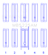 King Engine Bearings Mazda 626 F8 (Size STD) Main Bearing Set