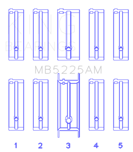King Engine Bearings Mazda 626 F8 (Size STD) Main Bearing Set