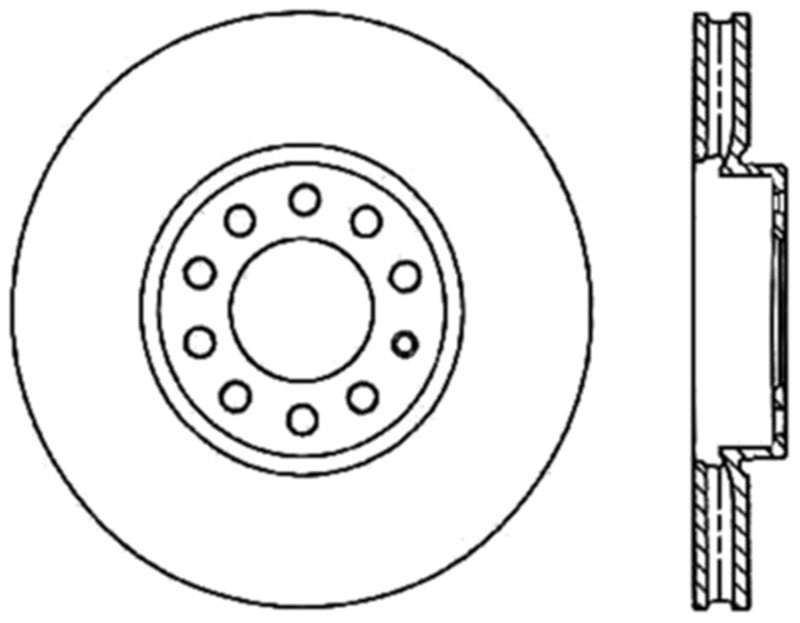 StopTech Power Slot 05-10 VW Jetta (except Wagon) Front Right Slotted CRYO Rotor