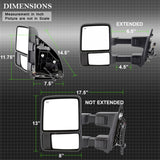 xTune Ford Superduty 08-15 L&R Extendable Power Heated Adjust Mirror Amber MIR-FDSD08S-PW-AM-SET