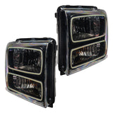 Oracle 05-07 Ford F-250/350 SMD HL - Black - White