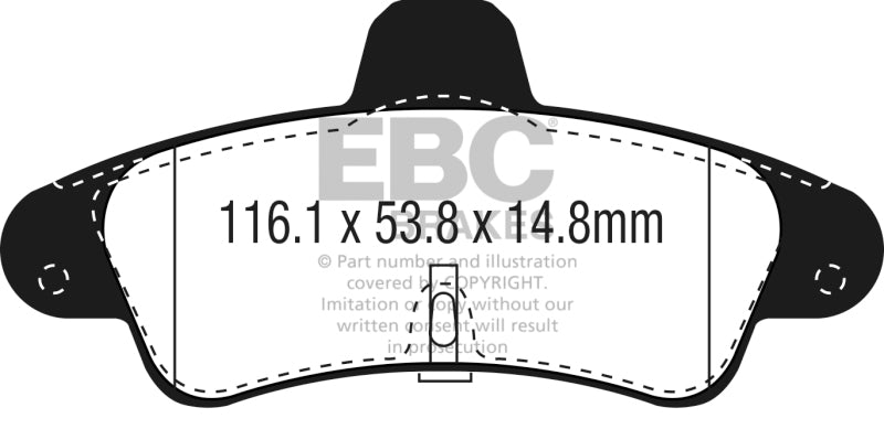 EBC 01-03 Mercury Cougar Yellowstuff Rear Brake Pads